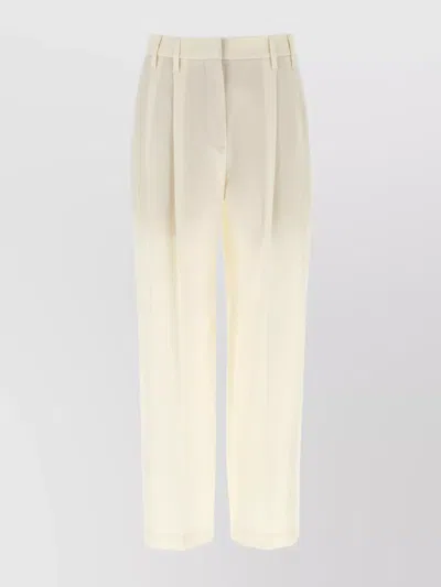 Brunello Cucinelli Trousers With Pleats And Pockets In White