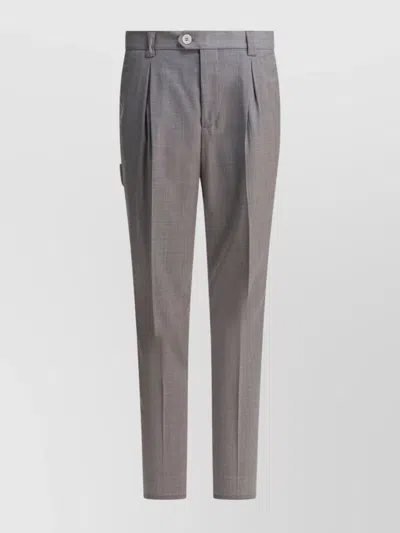 Brunello Cucinelli Trousers With Pleats And Pockets In Gray