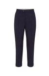 Brunello Cucinelli Trousers With Pleats In Navy Blue