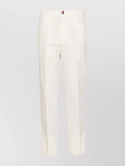 Brunello Cucinelli Trousers With Pockets And Belt Loops In White