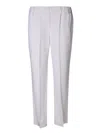 Brunello Cucinelli Grey High-waisted Trousers In Yellow