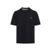 Brunello Cucinelli Embroidered-logo T-shirt In Black