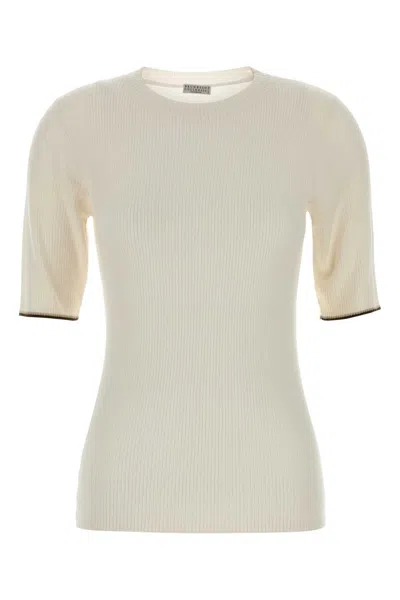 Brunello Cucinelli Tshirt In Neutral