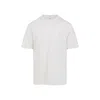 Brunello Cucinelli Crew Neck T-shirt With Subtle Logo Print In White
