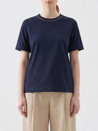 Brunello Cucinelli Tシャツ  レディース カラー ブルー In Blue