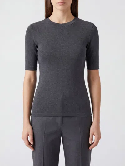 Brunello Cucinelli Cotton T-shirt With Nickel-free Monile In Gray