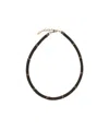 Brunello Cucinelli Tubular Structure Neck Chain In Black