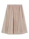Brunello Cucinelli Tulle Skirt In Neutrals