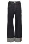 Brunello Cucinelli Women Crop Denim Trousers With Turn-ups