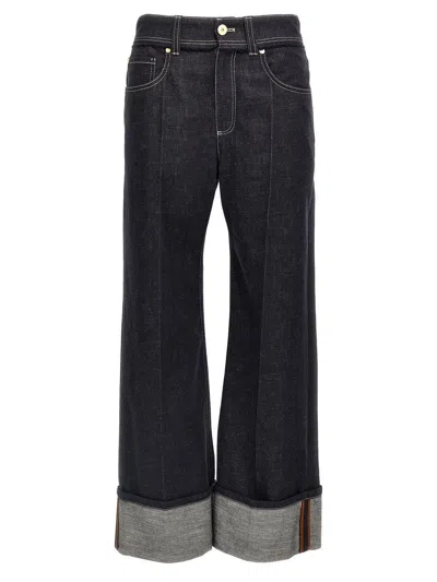Brunello Cucinelli Turn Up Jeans In Blue
