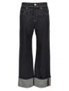 Brunello Cucinelli Women Crop Denim Trousers With Turn-ups