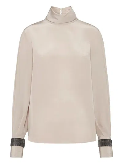 BRUNELLO CUCINELLI BRUNELLO CUCINELLI TURTLE NECK BLOUSE