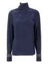 Brunello Cucinelli Turtle Neck Blouse In Black