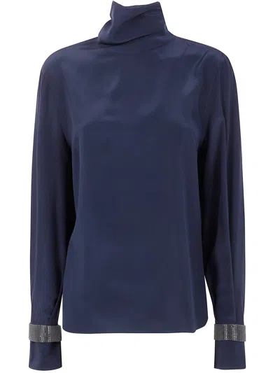 BRUNELLO CUCINELLI BRUNELLO CUCINELLI TURTLE NECK BLOUSE