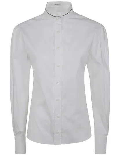 Brunello Cucinelli Turtle Neck Shirt In White