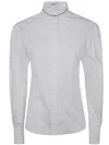 Brunello Cucinelli Top Stand Collar Buttoned Cuffs In White