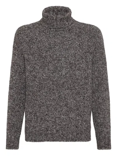 Brunello Cucinelli Turtle Neck Sweater In Multi
