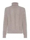 Brunello Cucinelli Cable-knit Cashmere Jumper In Light Brown