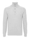 Brunello Cucinelli Cashmere Sweater In Light Grey