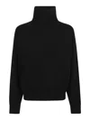 Brunello Cucinelli Black Virgin Wool, Cashmere And Silk Turtleneck Sweater In Black