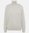 Brunello Cucinelli Turtleneck Cashmere Sweater In Neutrals