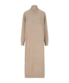 Brunello Cucinelli Midi Dress In Nude