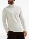 Brunello Cucinelli Turtleneck Logo T-shirt In White