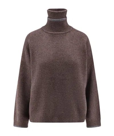 BRUNELLO CUCINELLI TURTLENECK LONG SLEEVE SWEATER