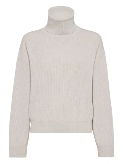 Brunello Cucinelli Turtleneck Ribbed Sweater