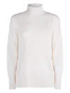 Brunello Cucinelli Turtleneck Ribbed Sweater In Neutral