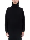 Brunello Cucinelli Women's Turtleneck Jersey Sweater In Black
