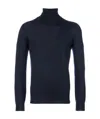 Brunello Cucinelli Knit Turtleneck Sweater Ribbed Cuffs In Black