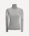 Brunello Cucinelli Cashmere And Silk-blend Turtleneck Sweater In Gray