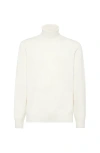 Brunello Cucinelli Men Cashmere Turtle-neck Jumper In White