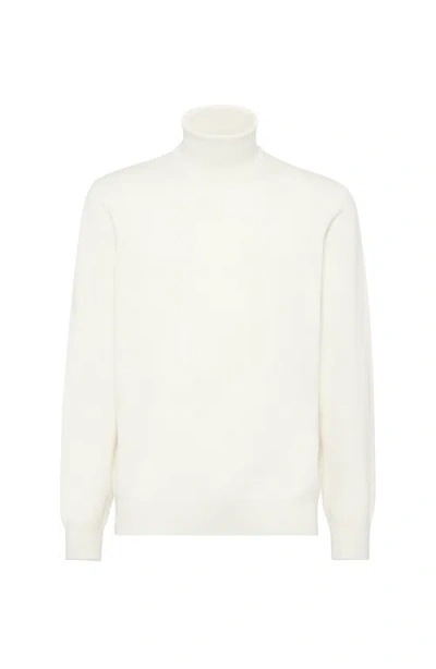 Brunello Cucinelli Men Cashmere Turtle-neck Jumper In White