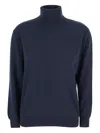 Brunello Cucinelli Blue Turtleneck Sweater In Blue