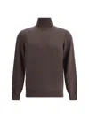 Brunello Cucinelli Turtleneck Sweater In Brown