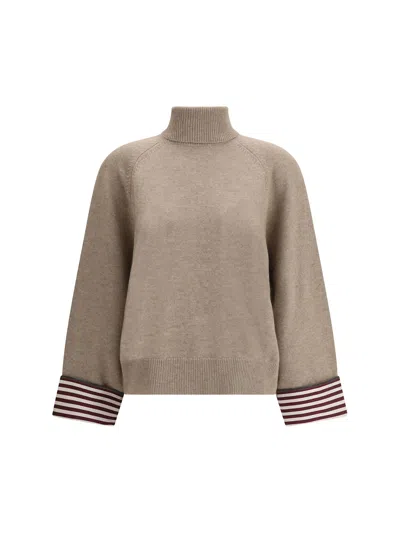 Brunello Cucinelli Turtleneck Sweater In Brown