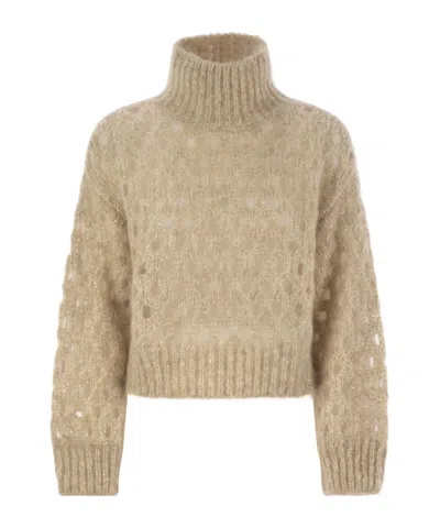 Brunello Cucinelli Turtleneck Sweater In Brown