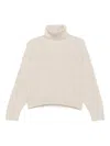 Brunello Cucinelli Turtleneck Sweater In Animal Print
