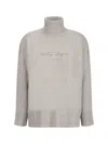 Brunello Cucinelli Embroidery Sweater In Beige