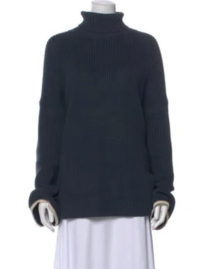 Pre-owned Brunello Cucinelli Turtleneck Sweater In Blue