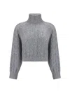 Brunello Cucinelli Turtleneck Sweater In Denim