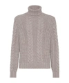 Brunello Cucinelli Turtleneck Sweater In Gray