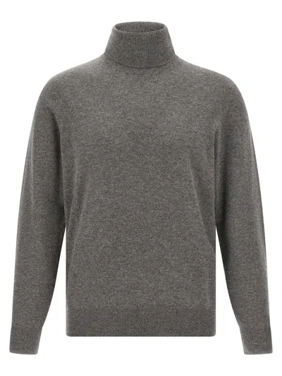 Brunello Cucinelli Turtleneck Sweater In Gray