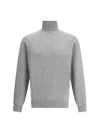 Brunello Cucinelli Men Turtleneck Sweater In Gray