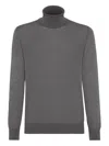 Brunello Cucinelli Lightweight Turtleneck Sweater In Gray