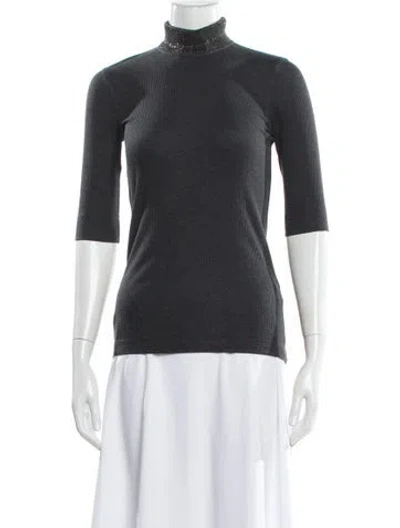 Pre-owned Brunello Cucinelli Turtleneck Sweater In Gray