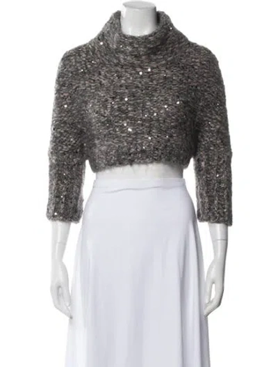Pre-owned Brunello Cucinelli Turtleneck Sweater In Gray