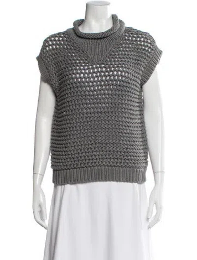 Pre-owned Brunello Cucinelli Turtleneck Sweater In Gray